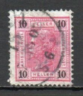 Austria, 1901, Emperor Franz Joseph/Varnish Bars, 10h, USED - Used Stamps