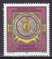 Austria, 1984, Johannes Of Gmunden, 3.50s, MNH - Unused Stamps