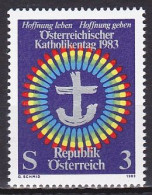 Austria, 1983, Catholics Day, 3s, MNH - Neufs