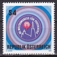 Austria, 1983, Psychiatry World Cong, 4s, MNH - Unused Stamps