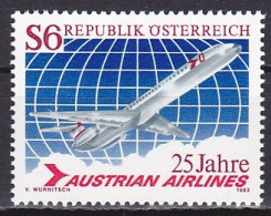 Austria, 1983, Austrian Airlines 25th Anniv, 6s, MNH - Nuevos