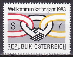 Austria, 1983, World Communications Year, 7s, MNH - Unused Stamps