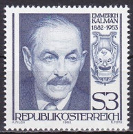 Austria, 1982, Emmerich Kalman, 3s, MNH - Unused Stamps