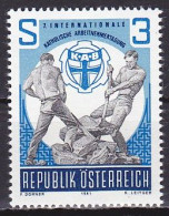 Austria, 1981, International Catholic Workers Day, 3s, MNH - Nuovi