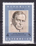 Austria, 1981, Otto Bauer, 4s, MNH - Ongebruikt