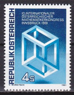 Austria, 1981, International Mathematicians Cong, 4s, MNH - Nuevos