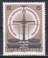 Austria, 1981, International Pharmaceutical Federation Cong, 6s, MNH - Ongebruikt
