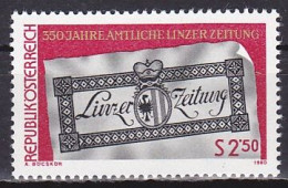 Austria, 1980, Official Linz Newspaper 350th Anniv, 2.50s, MNH - Neufs