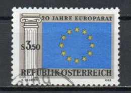 Austria, 1969, Council Of Europe 20th Anniv, 3.50s, USED - Gebruikt