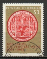 Austria, 1965, University Of Vienna 600th Anniv, 3s, USED - Used Stamps