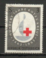 Austria, 1963, Red Cross Centenary, 3s, USED - Used Stamps