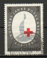 Austria, 1963, Red Cross Centenary, 3s, USED - Used Stamps