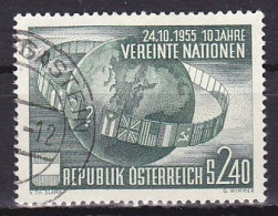 Austria, 1955, United Nations 10th Anniv, 2.40s, USED - Usados