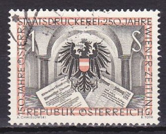 Austria, 1954, State Printing Works & Wiener Zeitung, 1s, USED - Used Stamps