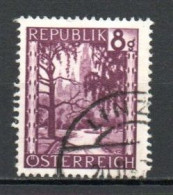 Austria, 1946, Landscapes/Rathauspark, 8g/Purple, USED - Oblitérés