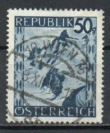 Austria, 1945, Landscapes/Silvretta Mountain, 50g/Blue, USED - Gebruikt