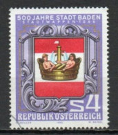 Austria, 1980, Baden 500th Anniv, 4s, USED - Gebruikt