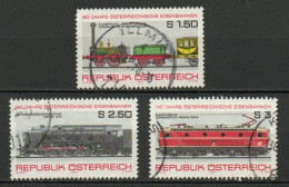 Austria, 1977, Austria Railways 140th Anniv, Set, USED - Gebruikt