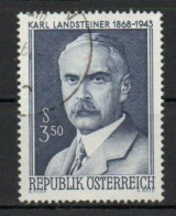 Austria, 1968, Dr. Karl Landsteiner, 3.50s, USED - Usados