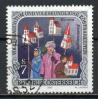 Austria, 2000, Folk Festivals/Little Churches, 7s, USED - Oblitérés