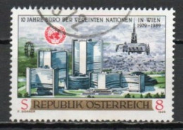 Austria, 1989, UN Offices In Vienna 10th Anniv, 8s, USED - Used Stamps