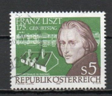 Austria, 1986, Franz Liszt, 5s, USED - Oblitérés