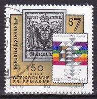 Austria, 2000, Austrian Stamps 150th Anniv, 7s, USED - Gebraucht