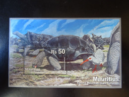 Mauritius Tortue Bloc Neuf Sans Colle - Tartarughe