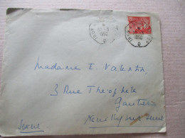 LOT DE 2 POSTE FERROVIAIRE 2 TYPE IRUN A BORDEAUX LETTRE - 1921-1960: Modern Period