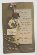 GUERRE 1914-18 - Jolie Carte Fantaisie Patriotique Bébé Poilu "Souhaits De L'Année 1916 " Signée MORIZET - Weltkrieg 1914-18