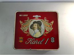 ANCIENNE BOITE EN TOLE VIDE CIGARES KAREL I DE LUXE - Tabaksdozen (leeg)