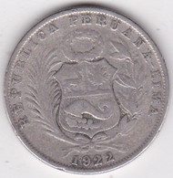 Perou 1/2 SOL 1922 Lima, En Argent . KM# 216 - Perú