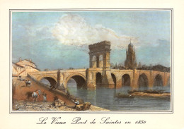 SAINTES Le Vieux Pont En 1850 - Vieille Gravur     35 (scan Recto Verso)MG2851 - Saintes