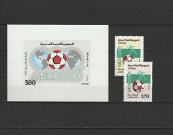 Syria 1986 Football Soccer World Cup Set Of 2 + S/s MNH - 1986 – Mexiko