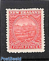 New Zealand 1898 4p, Stamp Out Of Set, Unused (hinged) - Ongebruikt