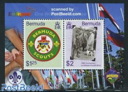 Bermuda 2007 Scouting Centenary S/s, Mint NH, Nature - Sport - Dogs - Scouting - Bermudas