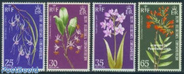 New Hebrides 1973 Orchids 4v E, Mint NH, Nature - Flowers & Plants - Orchids - Ongebruikt