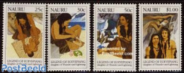 Nauru 1990 Eoiyepiang Sages 4v, Mint NH, Fairytales - Fairy Tales, Popular Stories & Legends