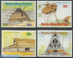 Papua New Guinea 1989 Tradional Houses 4v, Mint NH, Art - Architecture - Papouasie-Nouvelle-Guinée