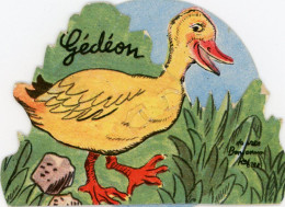 Chromo à Systeme Petote Roue  Pop- Up   La Vache Qui Rit    Benjamin Rabier    Le Canard   Gedeon  5,5 X 7,5 Cm - Andere & Zonder Classificatie