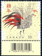 Canada Coq Rooster Huhn Label Etiquette MNH ** Neuf SC (C20-83el) - Galline & Gallinaceo