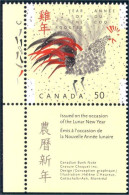 Canada Coq Rooster Huhn Label Etiquette MNH ** Neuf SC (C20-83bl) - Gallináceos & Faisanes