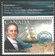 Canada Bateau Schiff Voilier Sailing Ship Cunard Top Label Haut MNH ** Neuf SC (C20-41hlbl) - Neufs