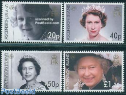 Ascension 2006 Elizabeth II 80th Birthday 4v, Mint NH, History - Kings & Queens (Royalty) - Familias Reales