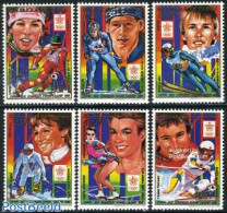 Guinea, Republic 1988 Olympic Winter Winners 6v, Mint NH, Sport - Olympic Winter Games - Skating - Skiing - Sci