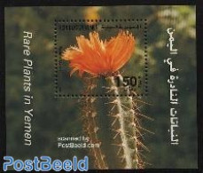 Yemen, Republic 1996 Plants S/s, Mint NH, Nature - Cacti - Flowers & Plants - Cactusses