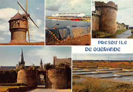 GUERANDE  Les Remparts, Le Moulin Du Diable, Le Port De La Turballe, Les Marais Salants  5 (scan Recto Verso)MG2863 - Guérande