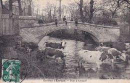 Environs D'Evreux (27 Eure) Pont D'Arouard - Vacher Et Son Troupeau De Vaches Se Désaltérant - Coll. Le Berre Leroux - Evreux