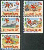 Ascension 1996 Christmas, UNICEF 5v, Mint NH, History - Religion - Science - Sport - Transport - Unicef - Christmas - .. - Noël