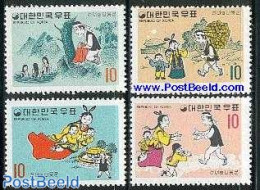 Korea, South 1970 Fairy Tales 4v, Mint NH, Art - Fairytales - Verhalen, Fabels En Legenden